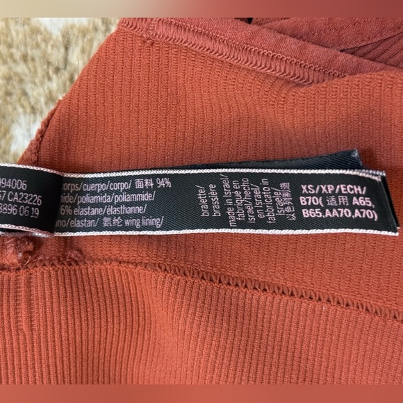 Victoria’s Secret red brown seamless bralette women’s size XS - Picture 8 of 9